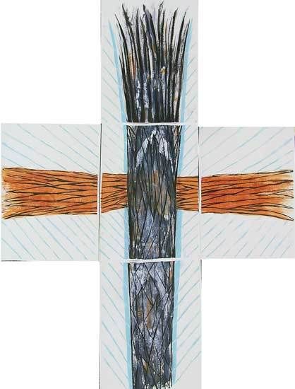 Stage Peindre en liberté avec Yves Desvaux Veeska - Composition de Monique Pavie