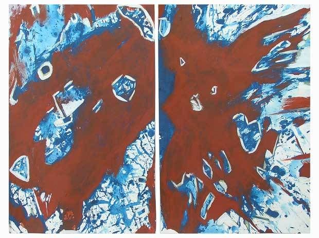 Stage Peindre en liberté avec Yves Desvaux Veeska - Peintures d'Odile Montet