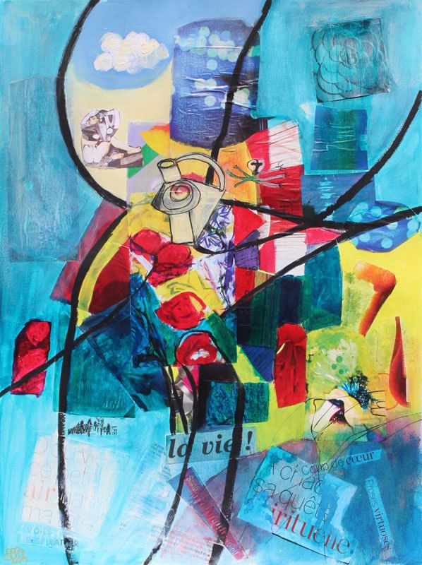 Peintures en neuf mois - Peinture et collage -