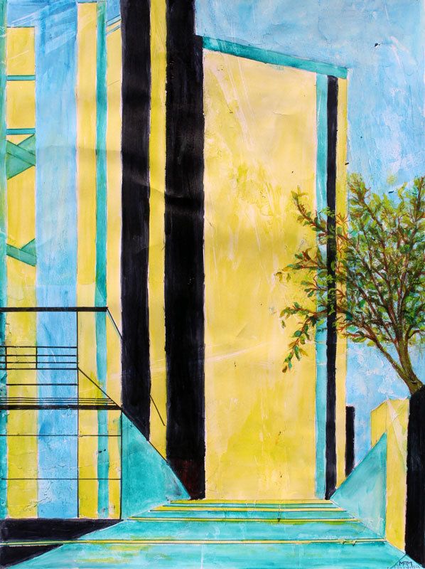 Peintures en neuf mois - Peinture et collage - Marie-France Modelin