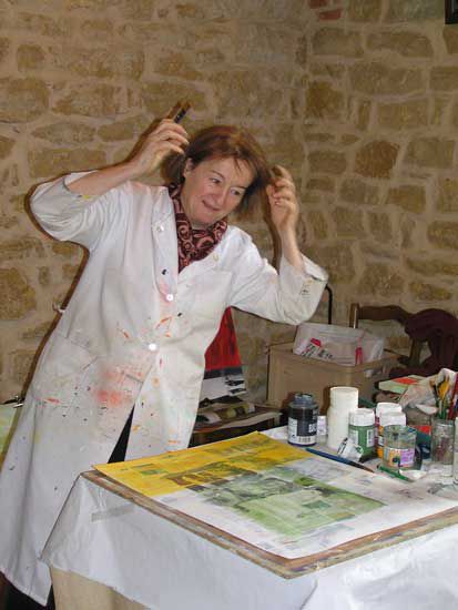 Yvonne Thoumyre en stage à Le Fay - Avril 2006