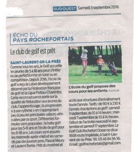 Le club de golf est prêt