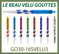 Stylo bille VELVET le beau velu avec marquage en relief velours GO30-16SVELU3