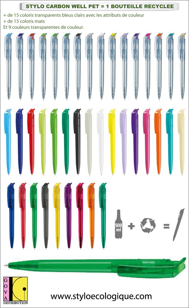 Stylo Carbon Well Pet - Coloris