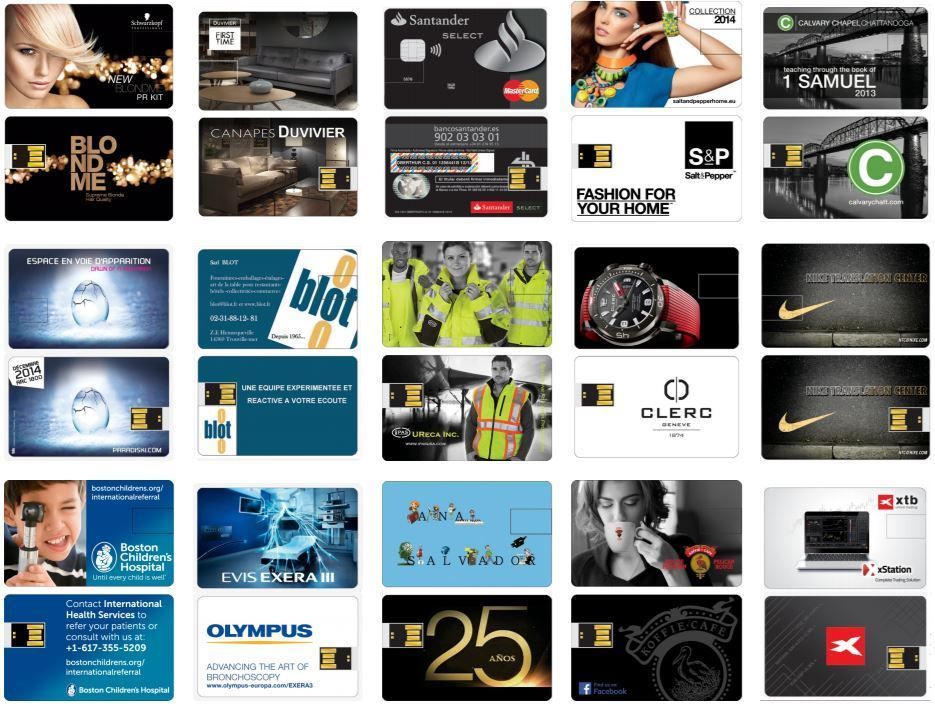 Exemples impression clé USB Cardy-Quadri