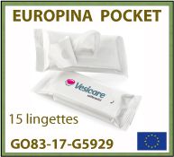 Lingettes antibacteriennes paquet de 15 pieces