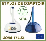 Stylo de comptoir LUX en plastique recyclé - GO56-17LUX