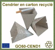 Cendrier de plage en carton recyclé avec impression sérigraphie