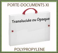 Porte-documents XI avec poignée en polypropylène opaque ou translucide - GO50-11008