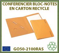 Porte-documents en carton recyclé avec bloc-notes GO50-2100RAS