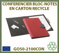 Porte-documents avec bloc-notes en carton recyclé GO50-2100CON