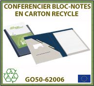 Porte-documents avec bloc-notes en carton recyclé bi-couleurs GO50-62006