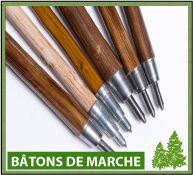 Bâtons de marche en bois - fabrication Française