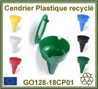 Cendrier de plage plantoir en polypropylène recyclé avec impression sérigraphie GO128-18CP01