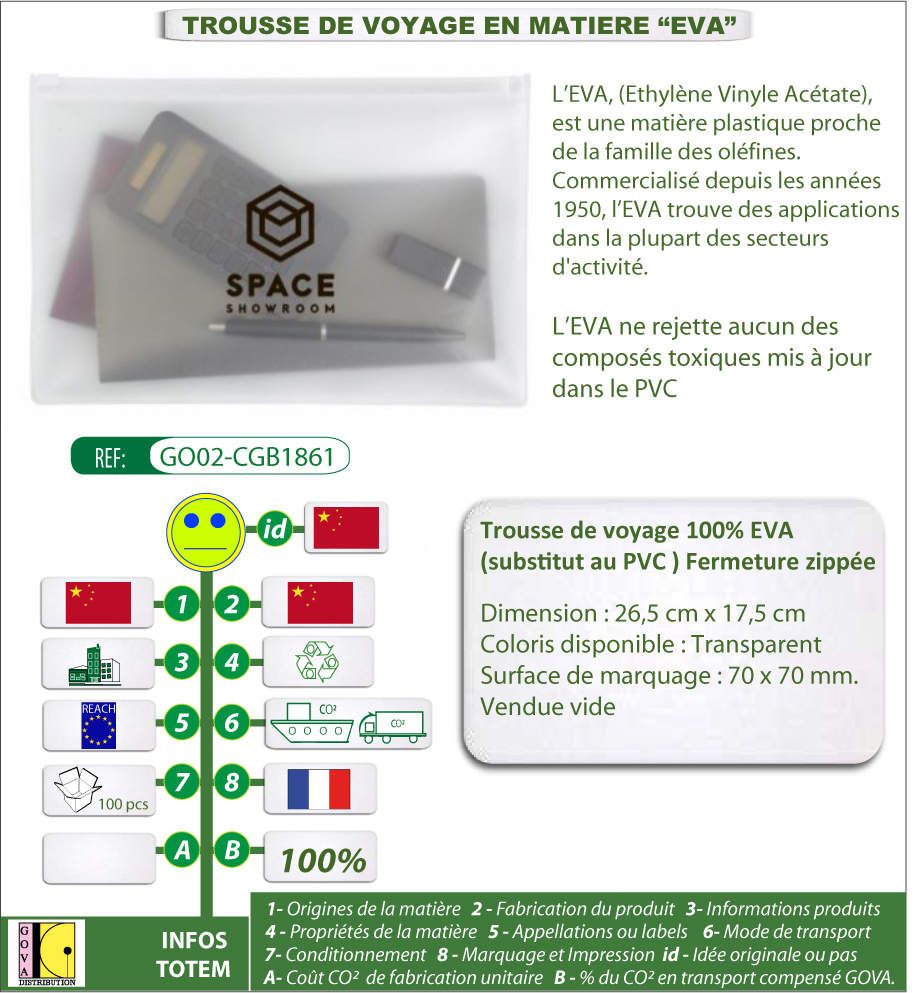 Trousse de voyage publicitaire en EVA - GO02-CGB1861