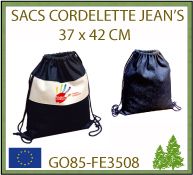 sac besace publicitaire en toile de jean's 240 gr - GO85-FE3506