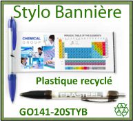 Stylo bannière déroulante plastique recyclé - GO141-20STYB - Produits  écologiques publicitaires