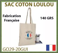 sac shopping Loulou à partir de coton 140 gr fabrication Française - GO29-20GUI