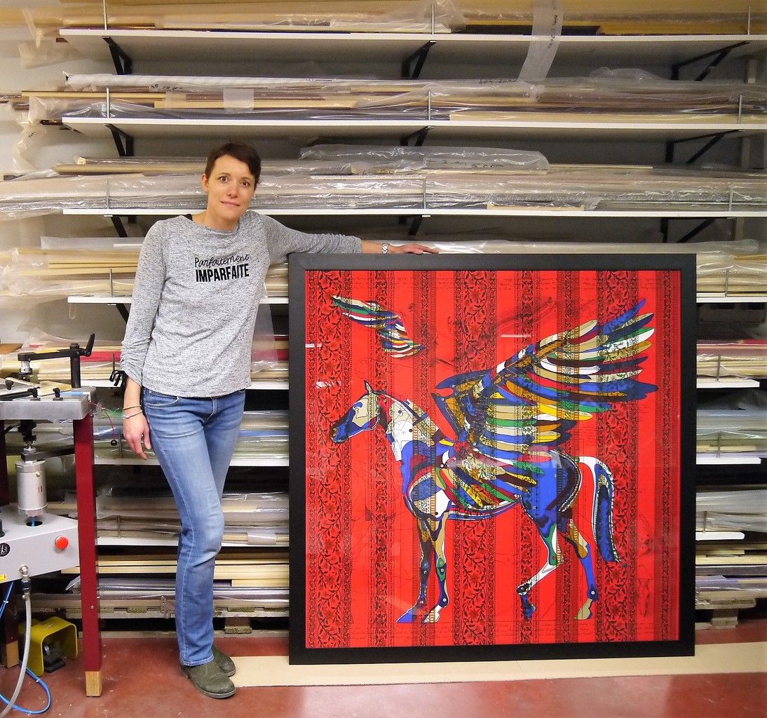 Encadrement foulard hermes Clearance