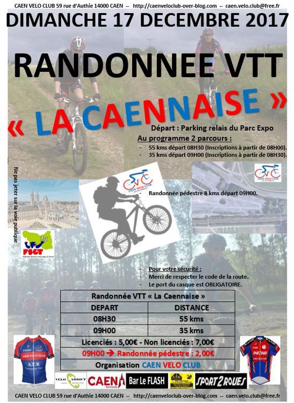 Randonnée VTT "La Caennaise" - Organisation CAEN VELO CLUB