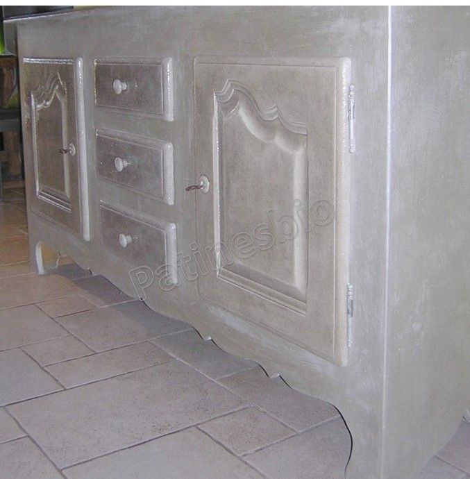 meuble effet béton lissé