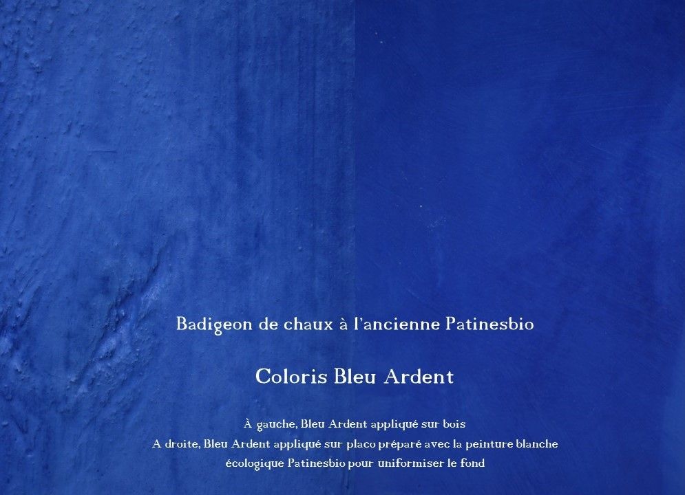 peinture chaux bleue intense