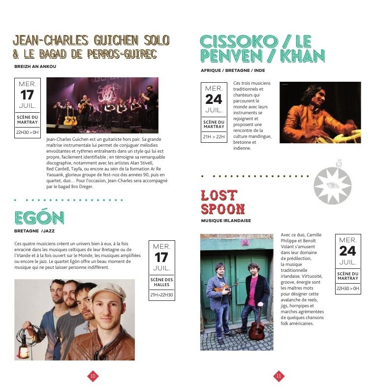 TREGUIER : Les Mercredis en fête sont de retour du 17 Juillet au 16 Août 2019