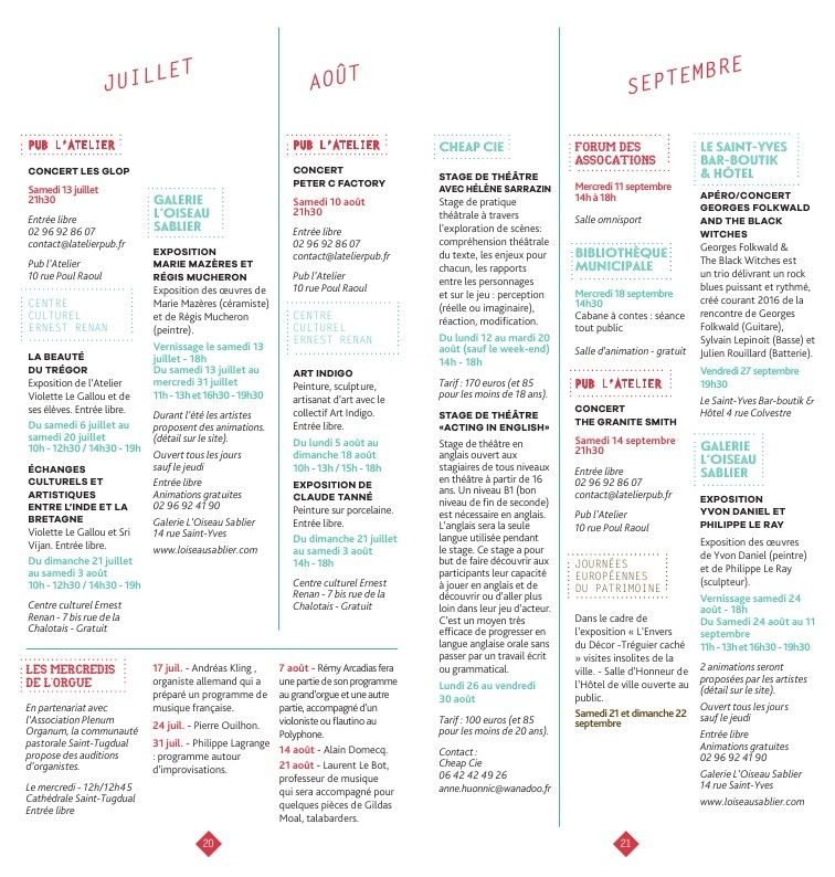 TREGUIER : Les Mercredis en fête sont de retour du 17 Juillet au 16 Août 2019