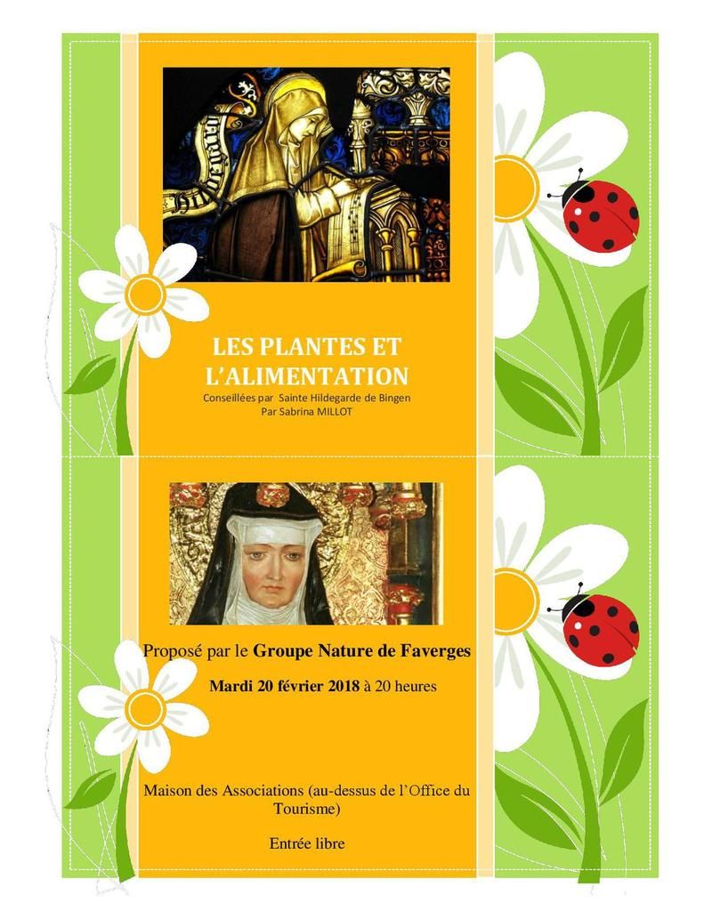 « Les plantes et l’alimentation conseillées par Sainte Hildegarde de