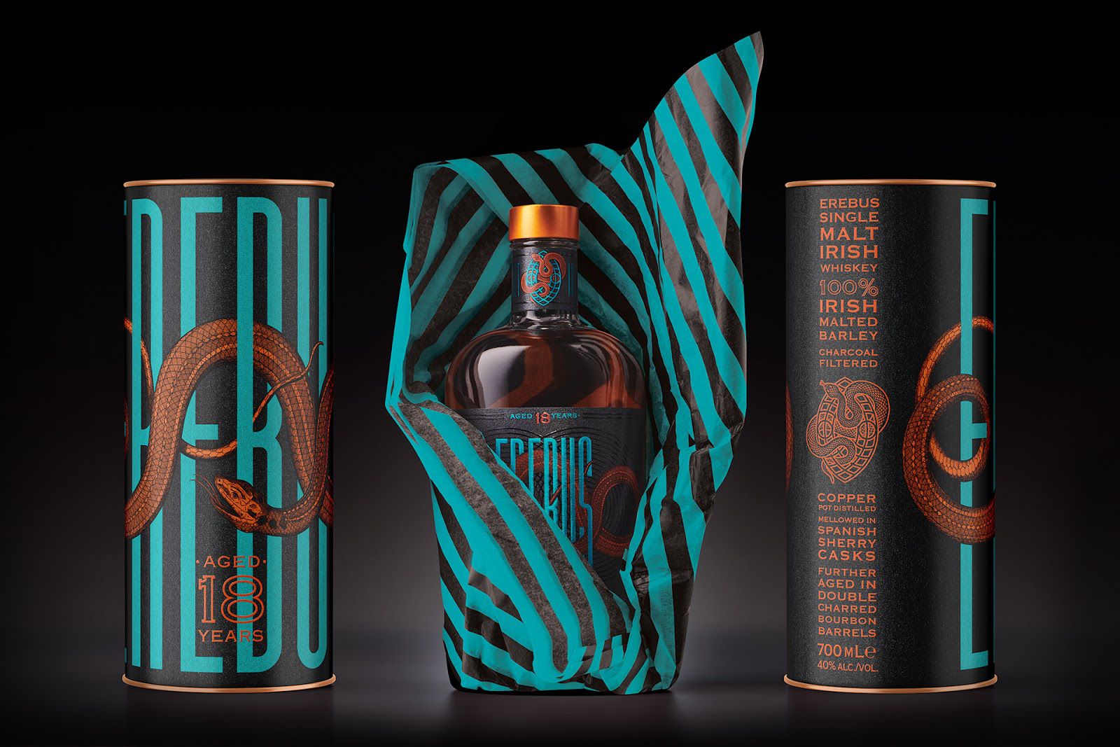Packaging : Erebus Irish Whiskey from Australia