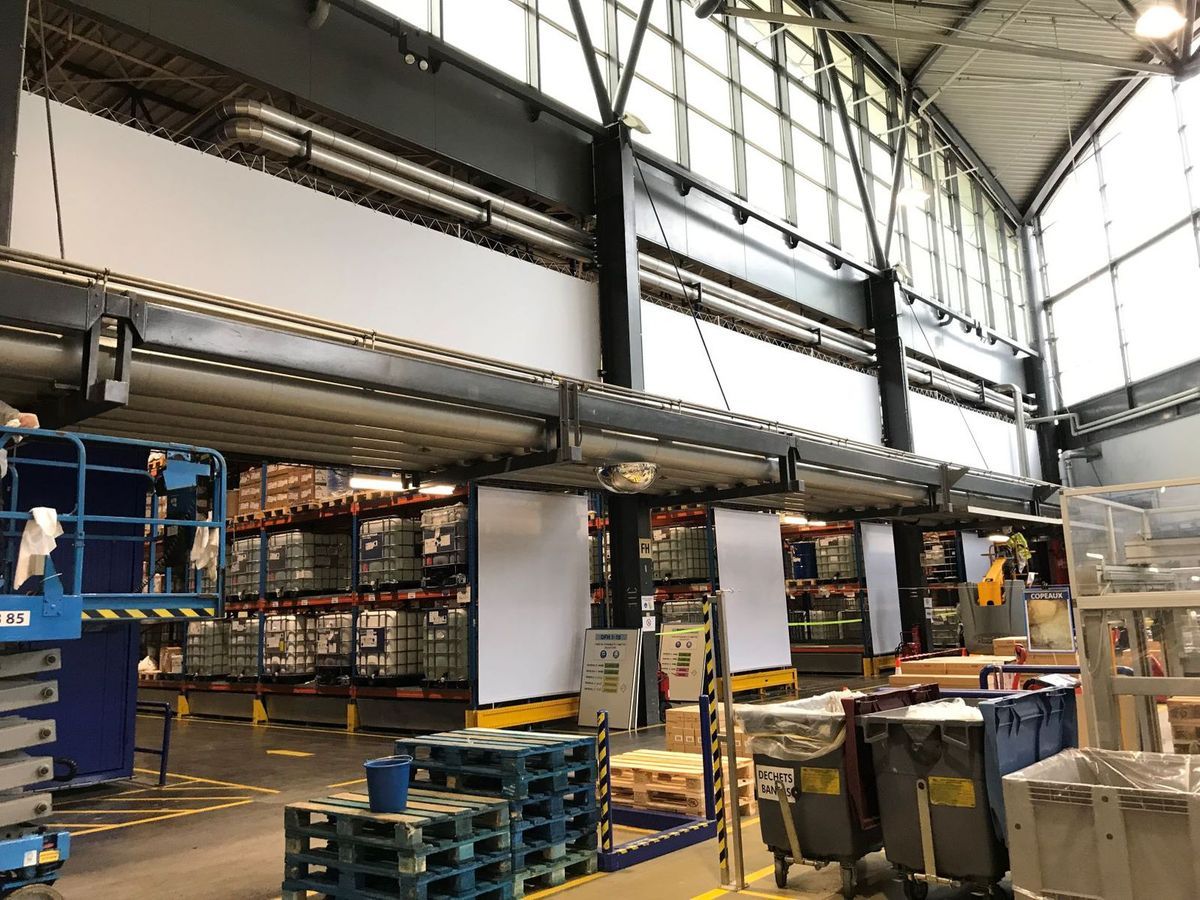 Bâche technique pour architecture en toile usine et entrepot