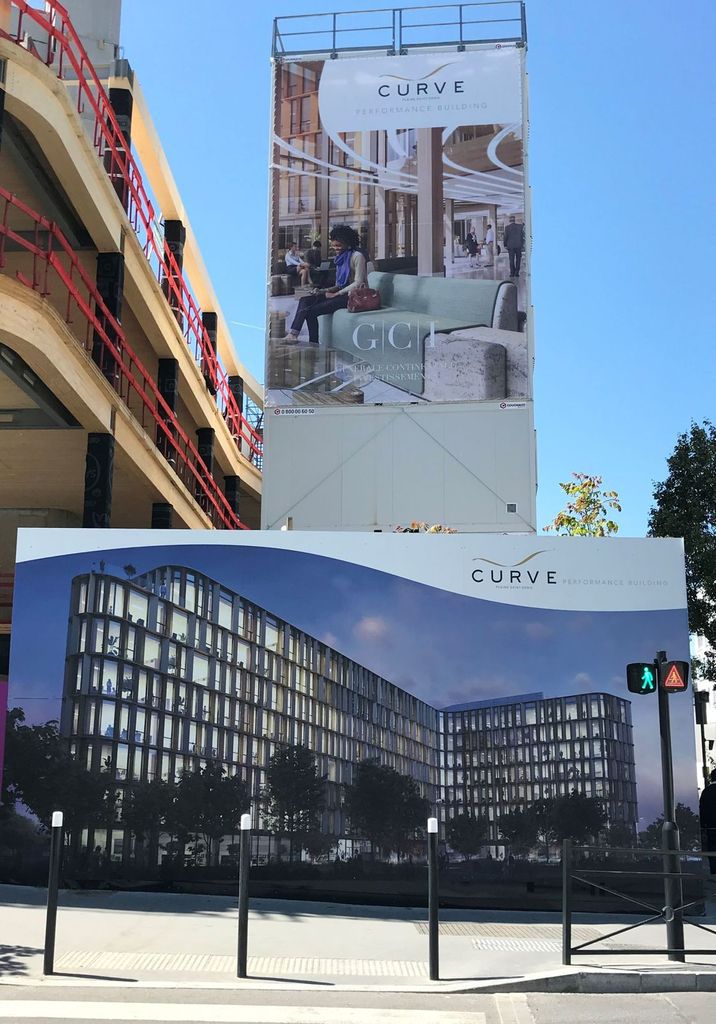 Immobilier: publicité de chantier grand format
