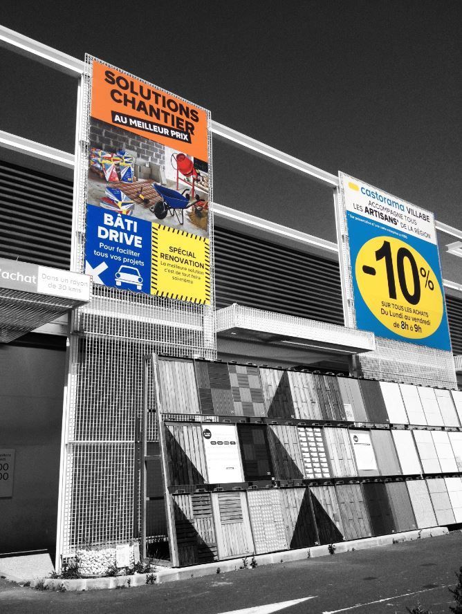 bâche publicitaire grand format.