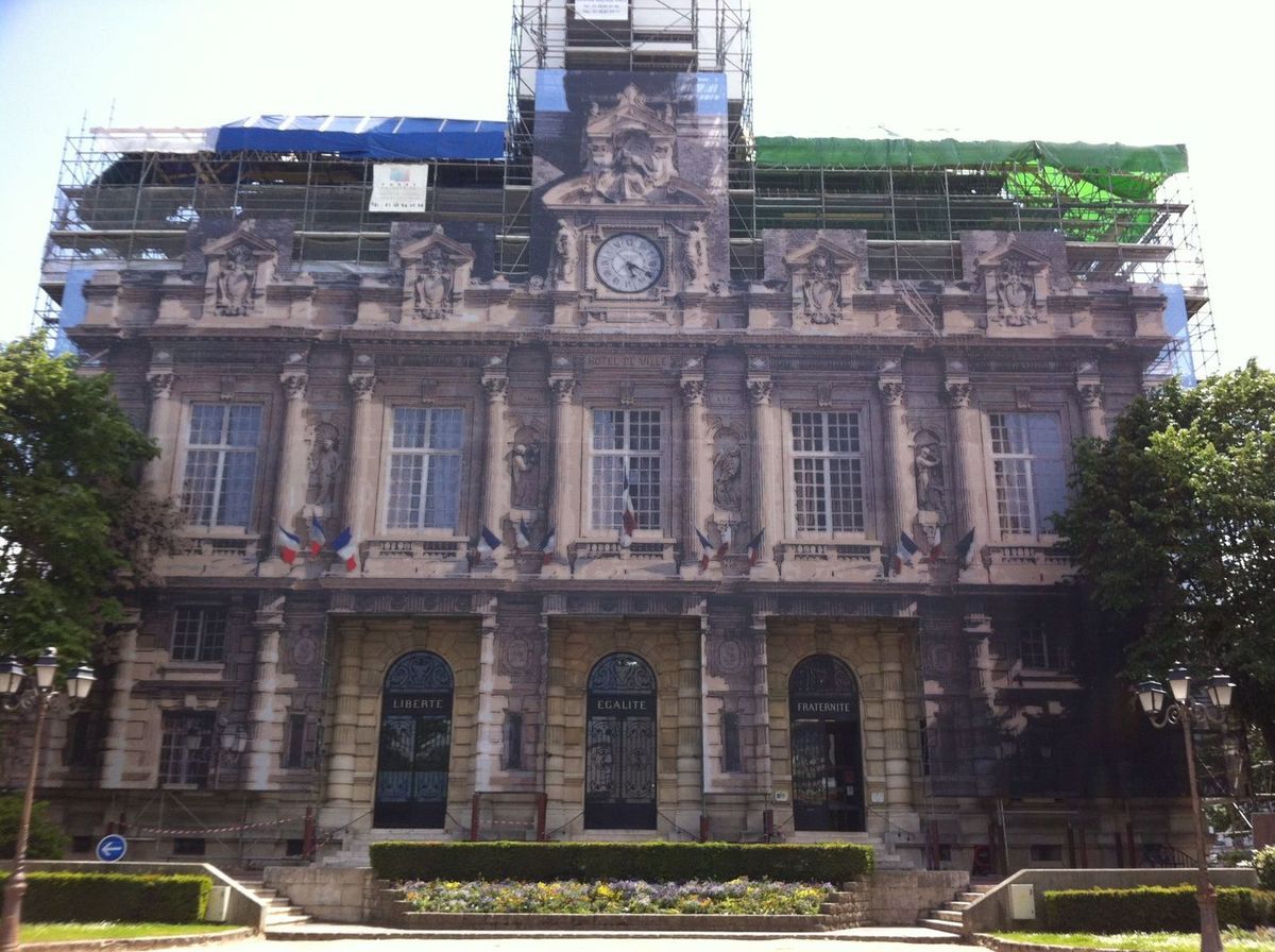Bâche trompe l'œil bâtiment classé ou historique