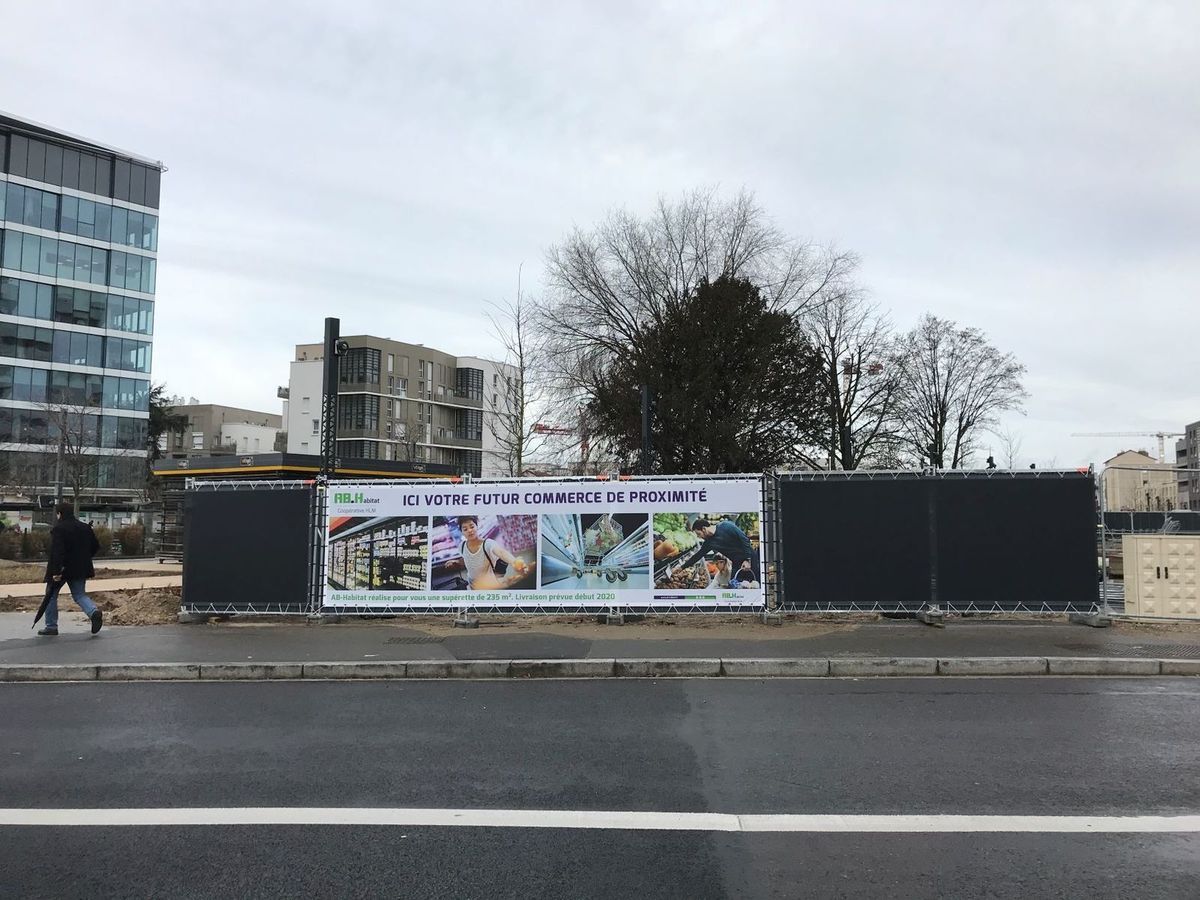 communication sur palissade Clôture mobile de chantier