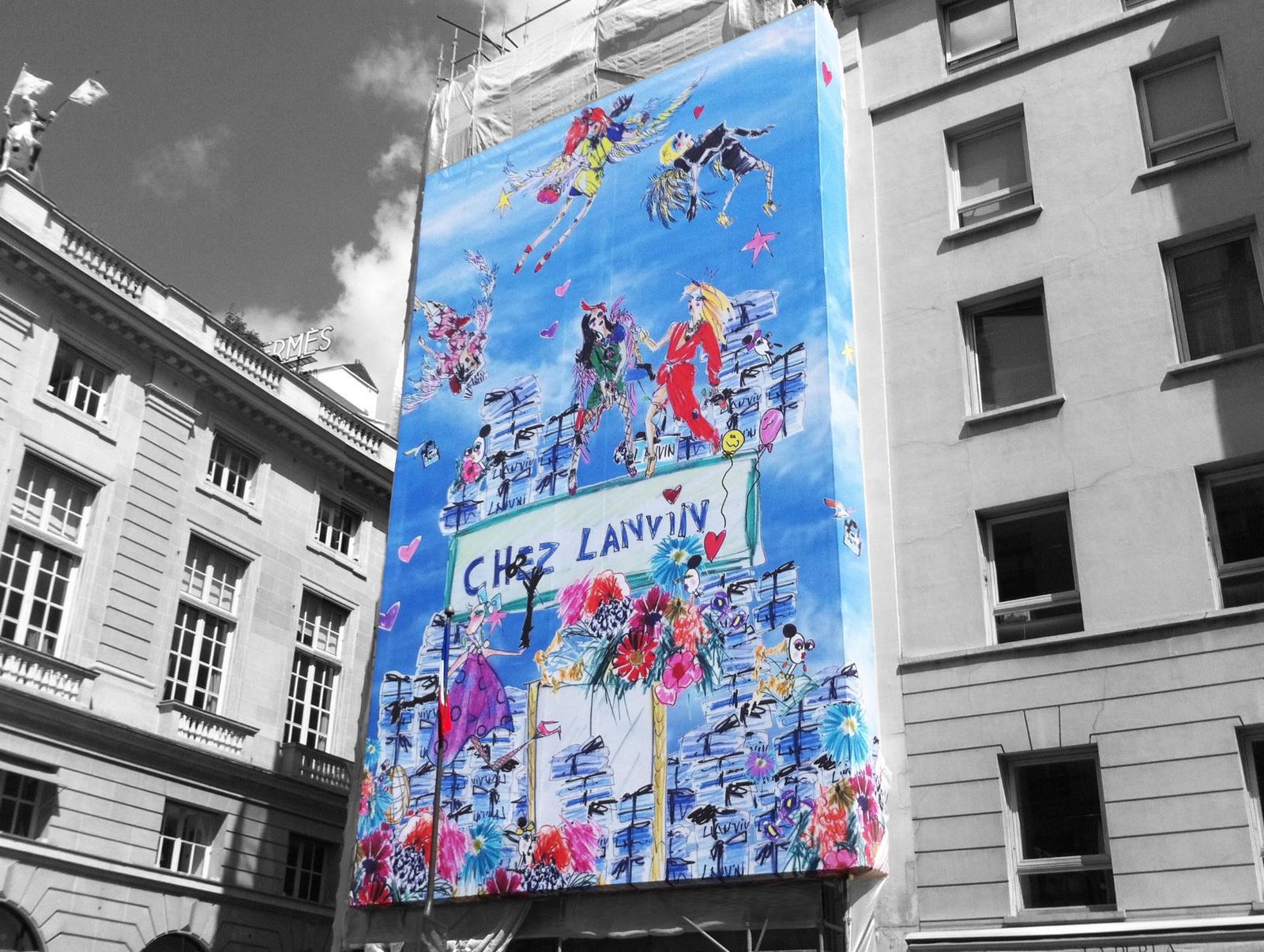 habillage échafaudage bâche publicitaire