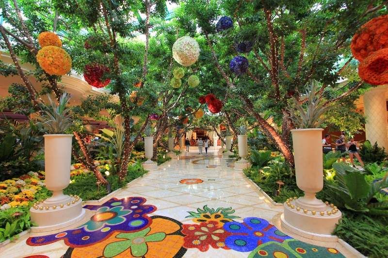 Le jardin de fleurs de l'hôtel Wynn Encore - Las Vegas