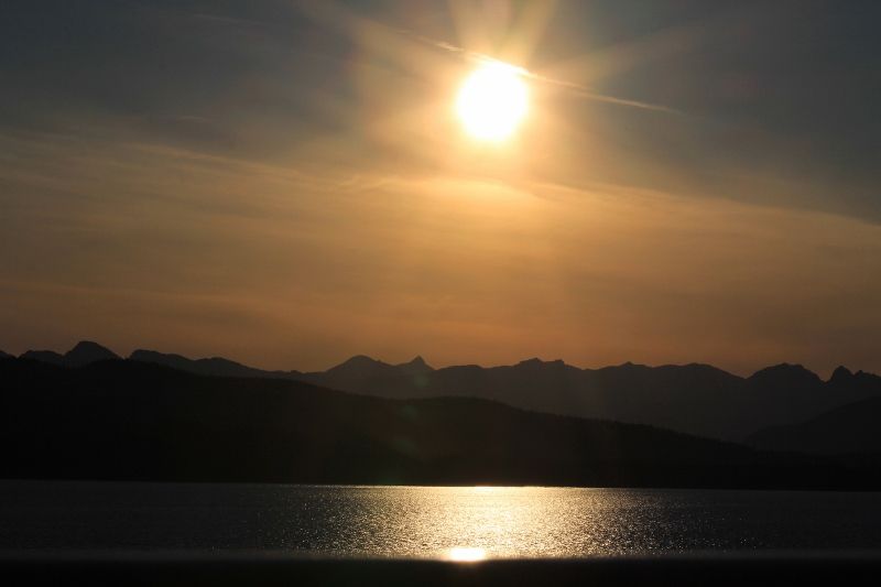 Couchers de soleil d'été alaskans