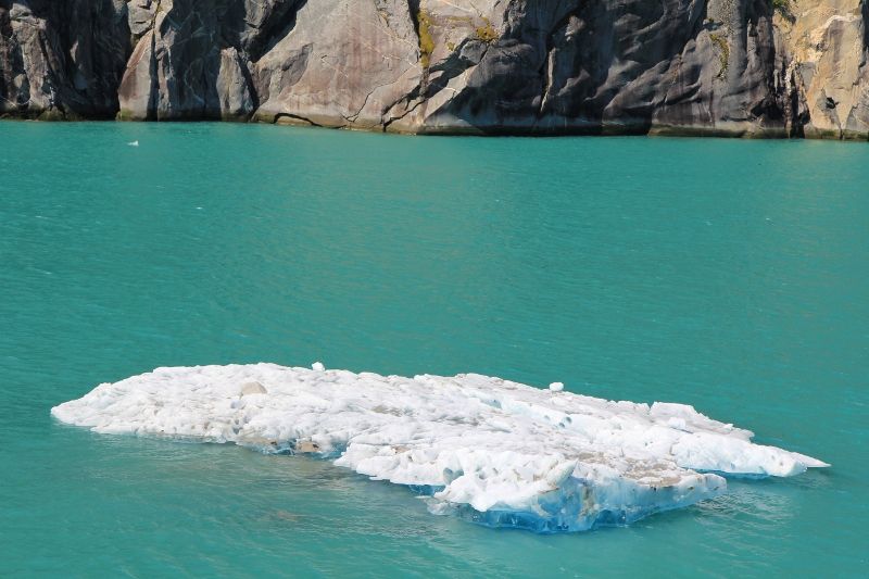 Eau turquoise des fjords d'Alaska - été