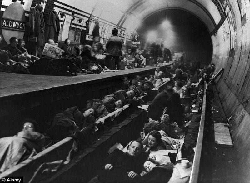 London Undergrond, come rifugio antiaereo durante la II Guerra Mondialeu