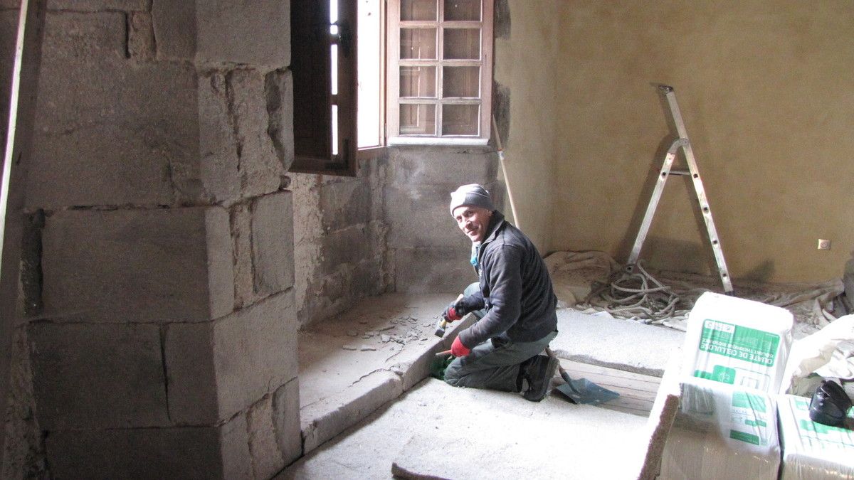 Réalisation du plancher haut.