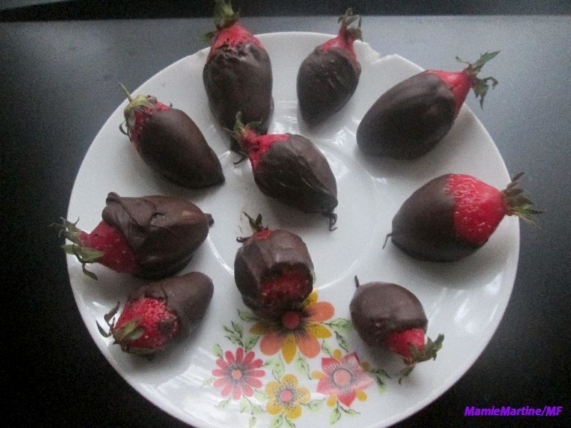 fraises au chocolat