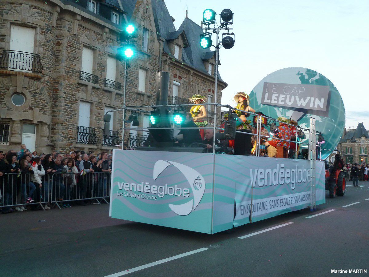 Défilé de la remise des trophées du Vendée Globe : Le Char Cap Leuwin