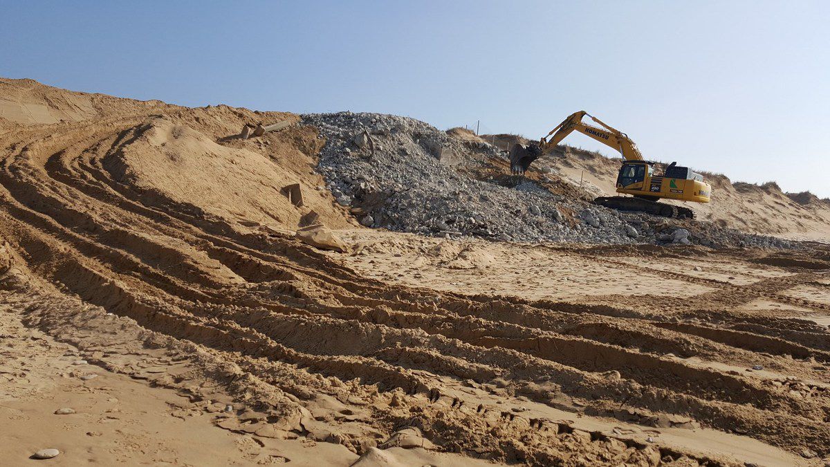Le blockaus de la dune de la plage de Sauveterre n'est plus