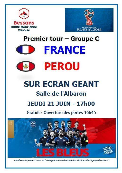 Bessans : France - Pérou sur écran géant !