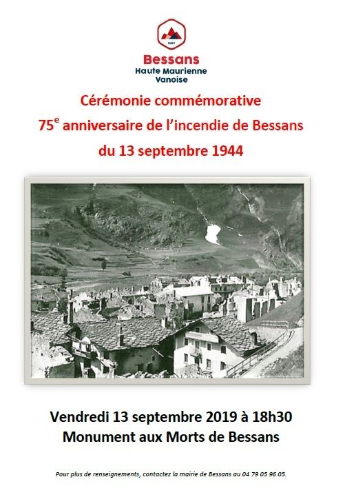 Bessans commémorera le 75e anniversaire de l'incendie du village