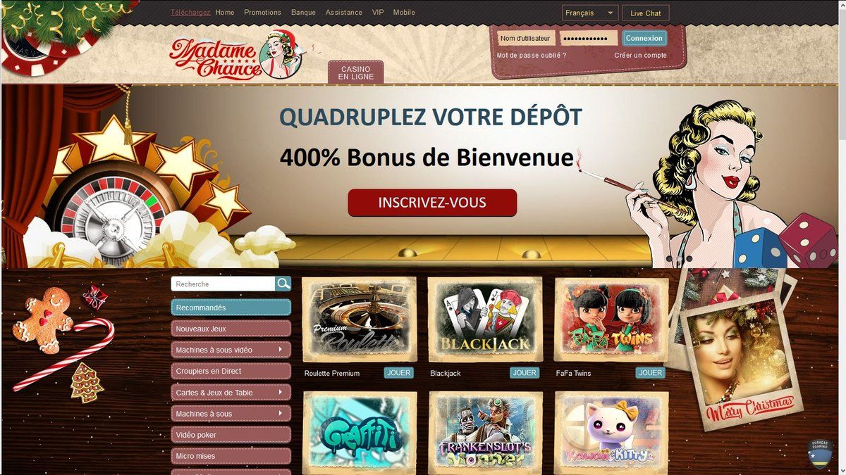 casino en ligne mobile Madame Chance