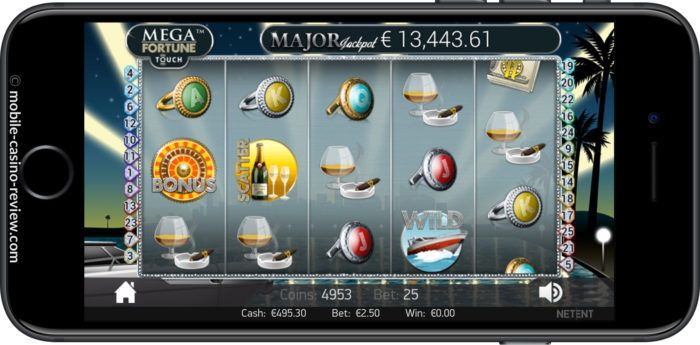 machine à sous mobile Mega Fortune de NetEnt