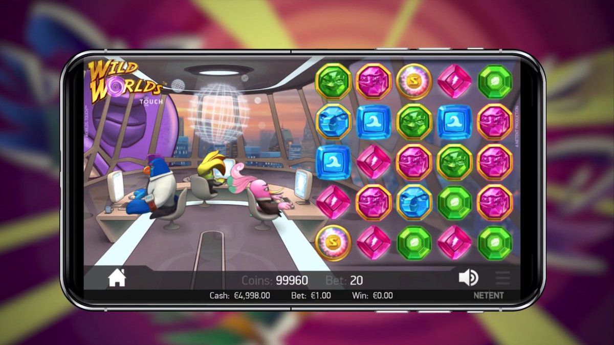 machine a sous mobile Wild Worlds grille de jeu 5 x 5
