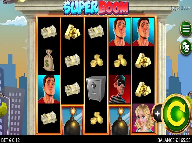machine à sous Super Boom grille de jeu